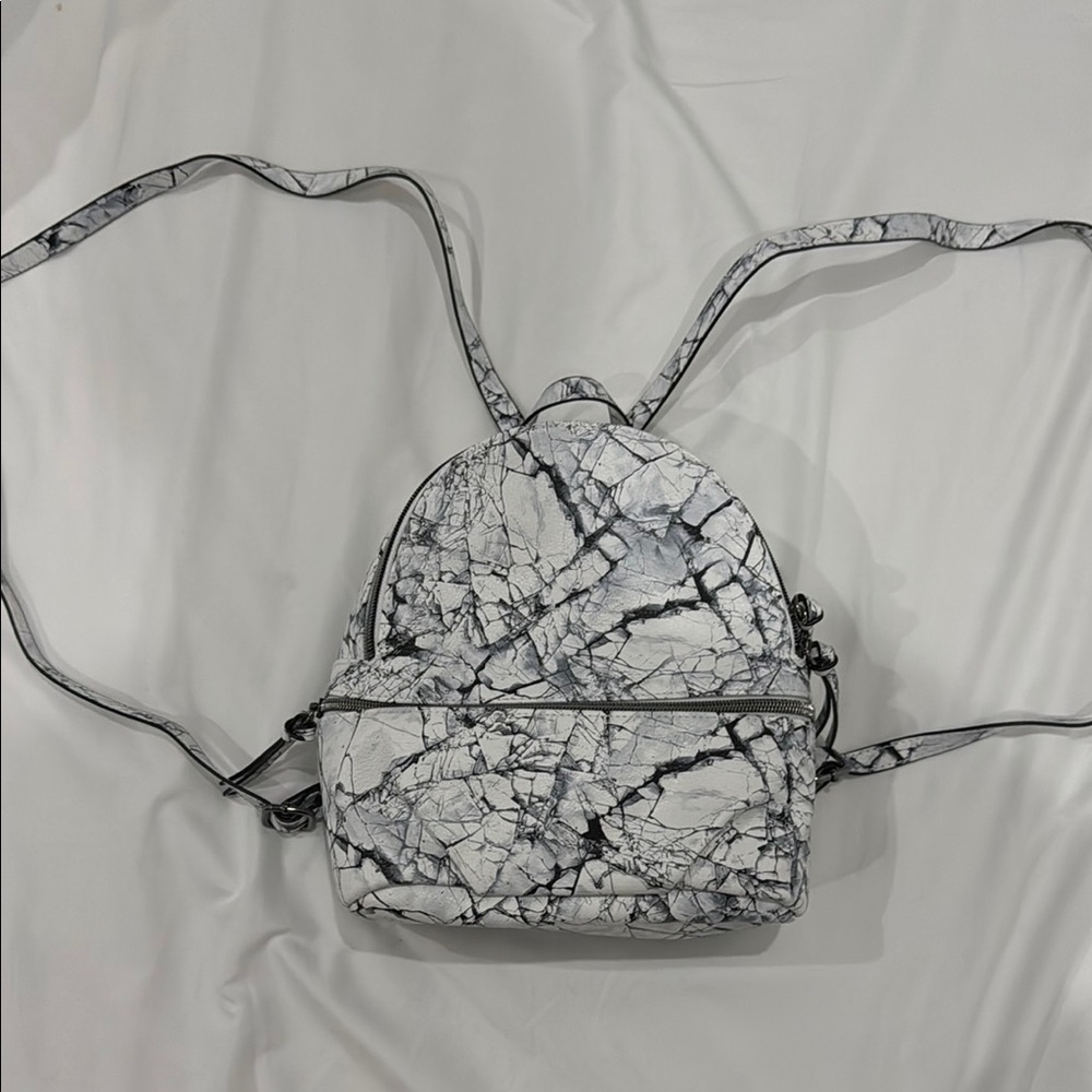 Marble Pattern Backpack - image 1